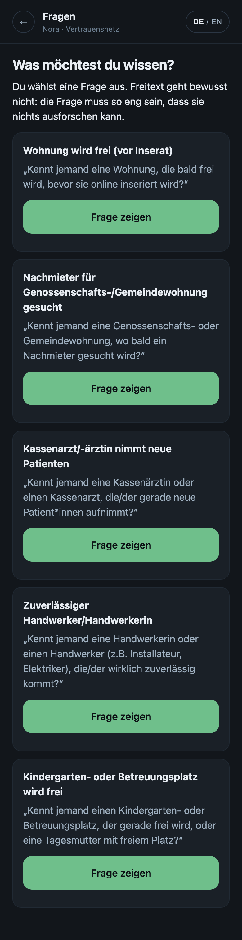 Fragenauswahl
