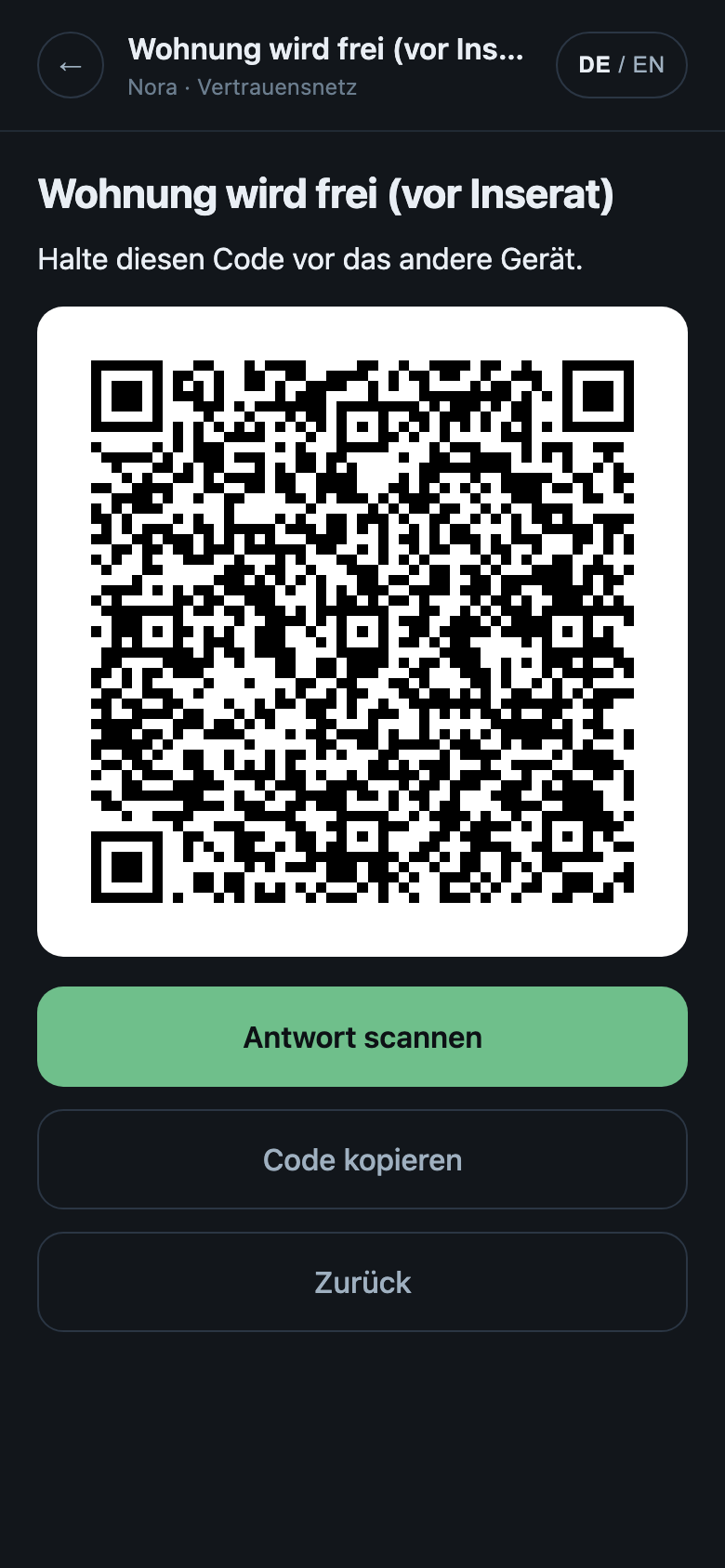 Frage als QR-Code